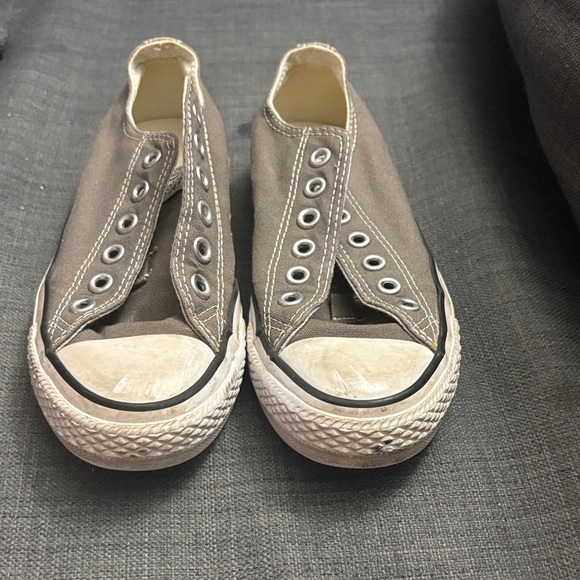 Converse Shoes - Converse Gray Slip-On Sneakers